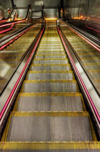 Escalator at subway station