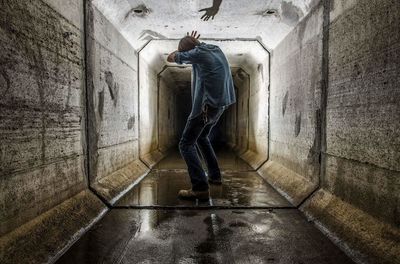 Man in corridor