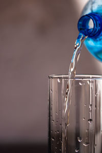 Close-up of water drops on glass