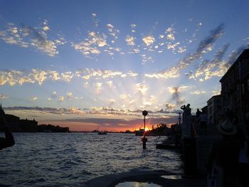 Reflection of clouds in sea