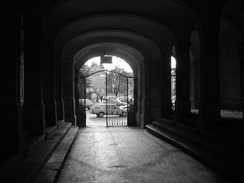 Empty corridor of building