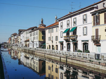 Reflection of buildings in canal