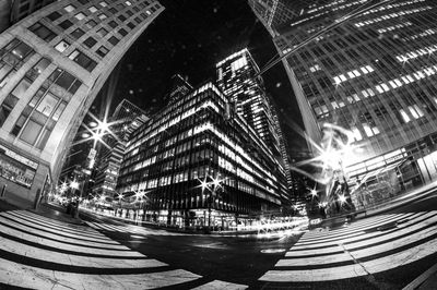 City buildings at night