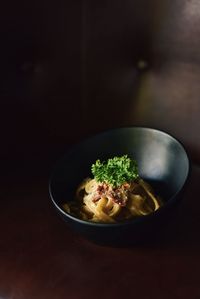 Close-up of food in bowl on table