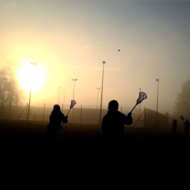 sunset, silhouette, holding, playing, golf, outdoors, golf club, beauty in nature, people, adults only, day, adult