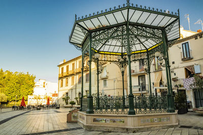 View of traditional building against clear sky