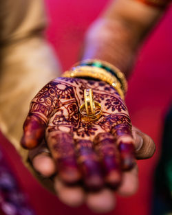 Indian engagement gold ring