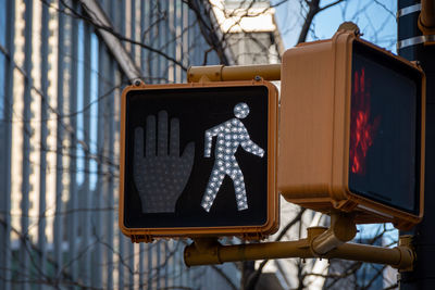 Low angle view of road sign