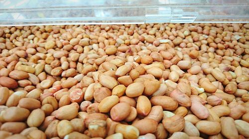 Full frame shot of peanuts for sale in market