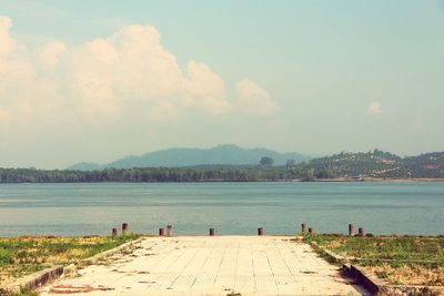 Scenic view of calm lake