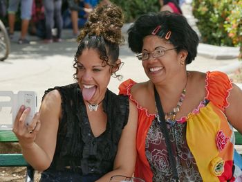 Portrait of smiling young woman