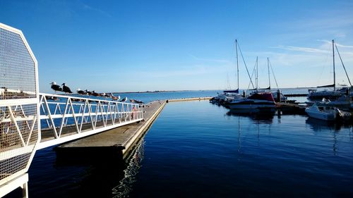 Boats in calm sea