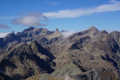 Rocky landscape against blue sky