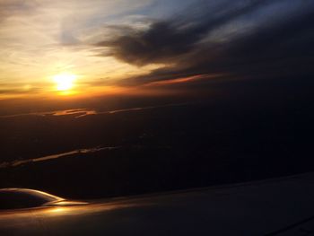 Scenic view of landscape at sunset