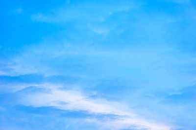 Low angle view of clouds in blue sky