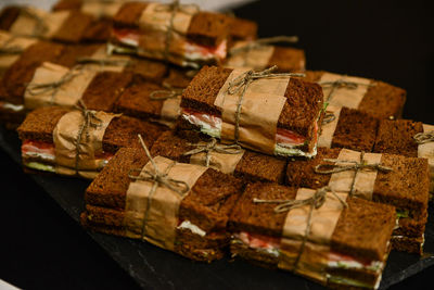 Close-up of bread on table