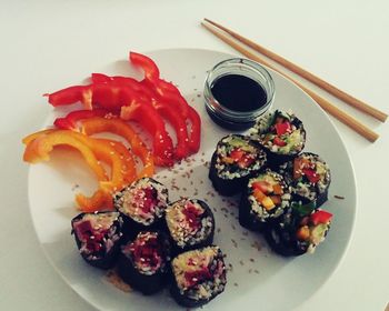 Close-up of food in plate