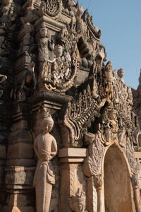 Low angle view of buddha statue