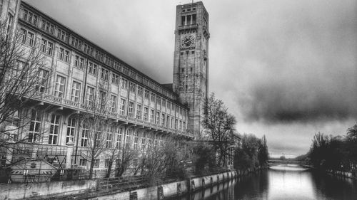 Reflection of buildings in river