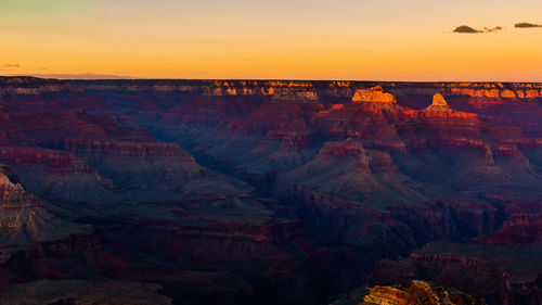 Rock formations at sunset