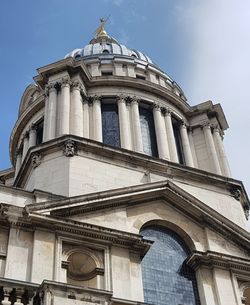 Low angle view of historical building against sky
