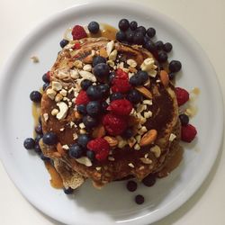 High angle view of breakfast in bowl