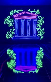 Close-up of illuminated lighting equipment against black background