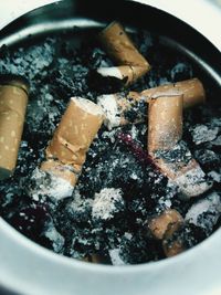 Close-up of cigarette smoking