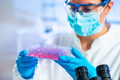 Scientist working in laboratory