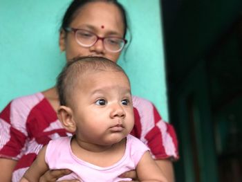 Portrait of cute baby girl