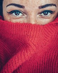 Close-up portrait of a woman