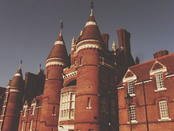 Low angle view of cathedral against clear sky