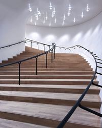 Low angle view of spiral stairs