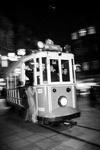 Cars on street at night