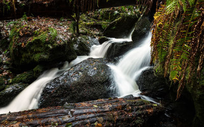 Close-up of waterfall