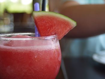 Close-up of drink on table