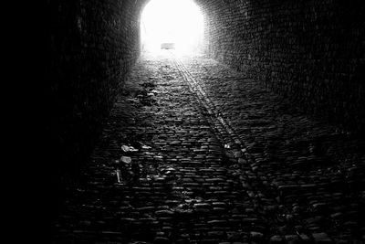 Walkway in tunnel