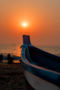Scenic view of sea during sunset