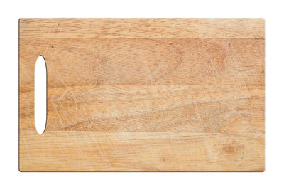 Directly above view of wood on cutting board