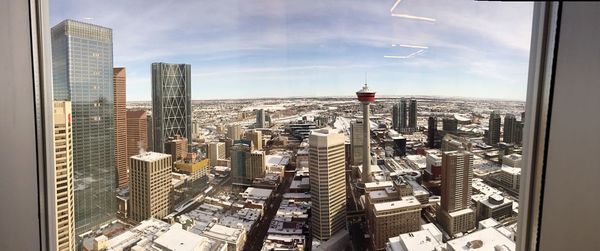 High angle view of cityscape