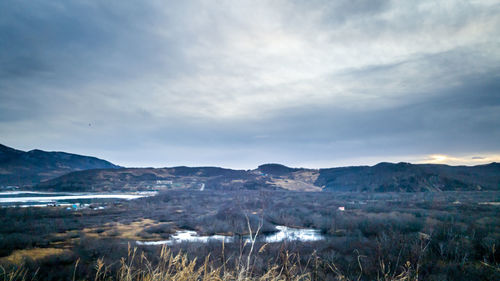 Scenic view of landscape against sky