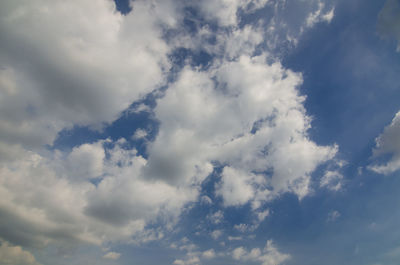 Low angle view of clouds in sky