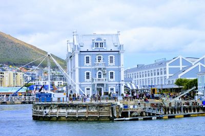 View of buildings at waterfront