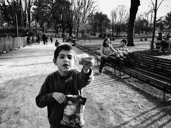 Boy in park