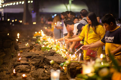 Group of people at temple