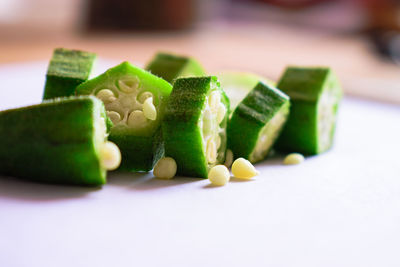 Okra slices