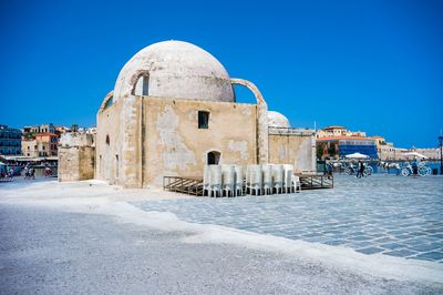 View of old ruin building in winter