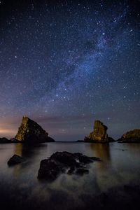 Scenic view of star field at night