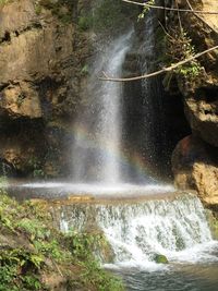 Stream flowing through rocks