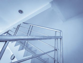 Low angle view of staircase against building